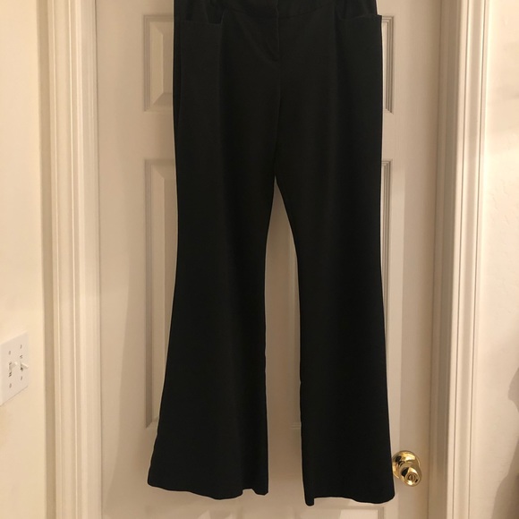 black bootleg work pants